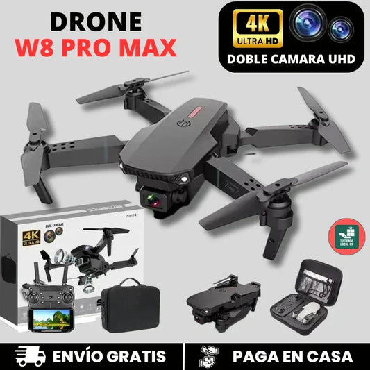NUEVO DRONE  W8 PRO MAX 2025 CON INTELIGENCIA ARTIFICIAL + 2 BATERIAS ADICIONALES y ESTUCHE DE REGALO