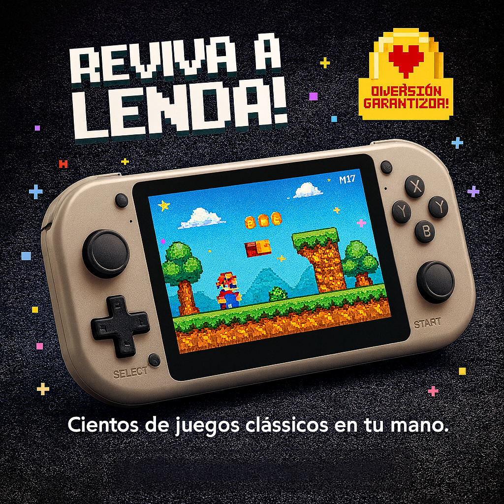 🕹️ Consola Retro Portátil M17:La máquina del tiempo con cientos de juegos clásicos en la palma de tu mano